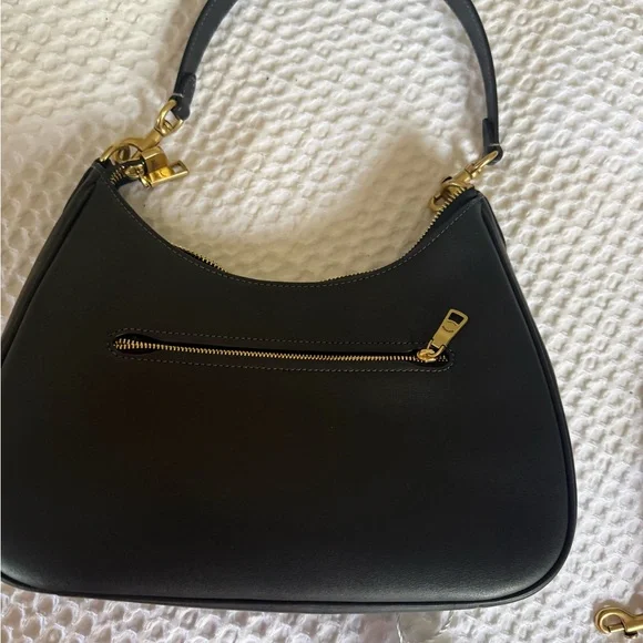 Coach Black Shoulder Bag with Gold Eyelets - Picture 4 of 4